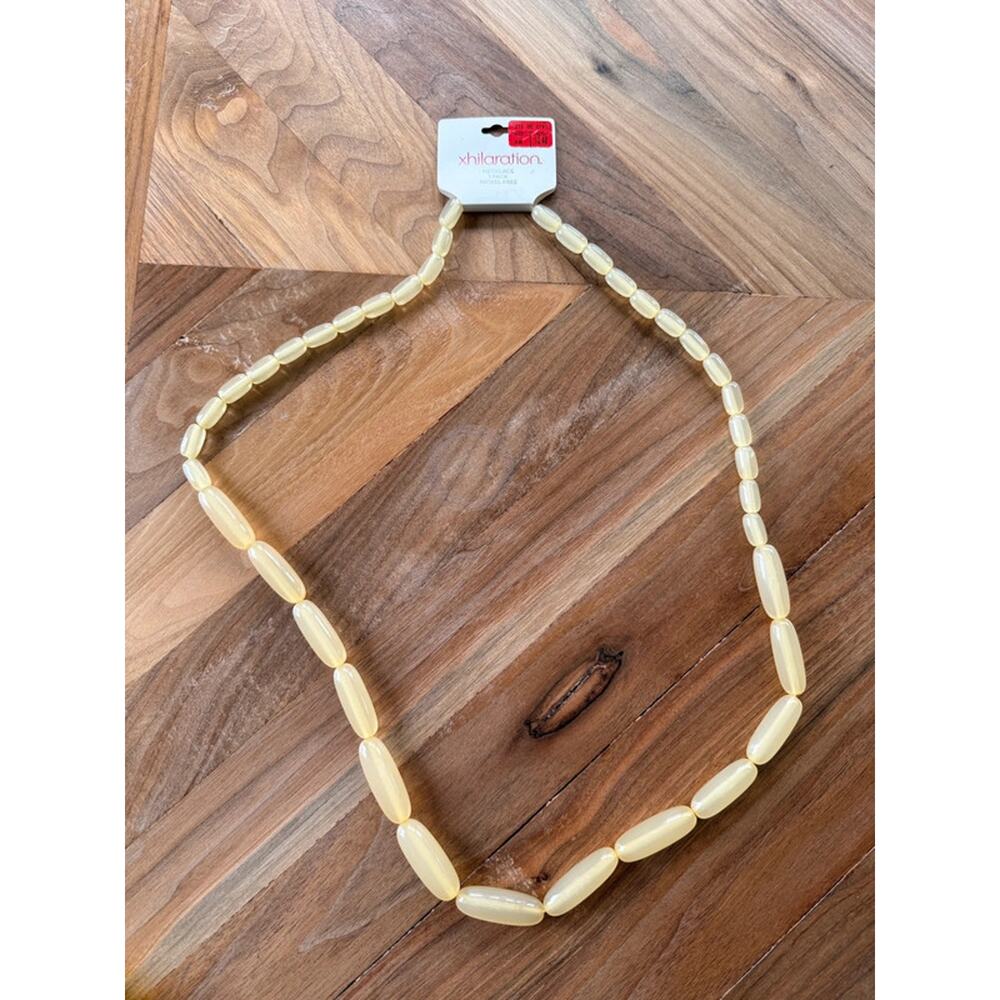 Y2K 2005 Xhilaration Yellow Beaded Necklace NWT Retro
